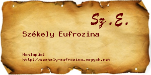 Székely Eufrozina névjegykártya